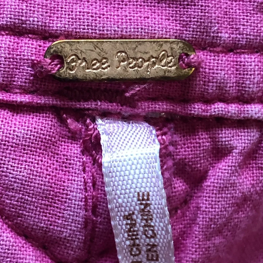 FREE PEOPLE wide wale Pink Corduroys sz 28 FP - Picture 6 of 6